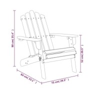 Chaises Adirondack de jardin repose-pieds 2 pcs Bois d'acacia