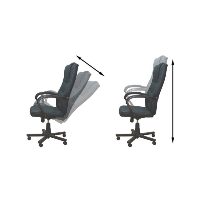 Chaise de bureau de luxe Noir