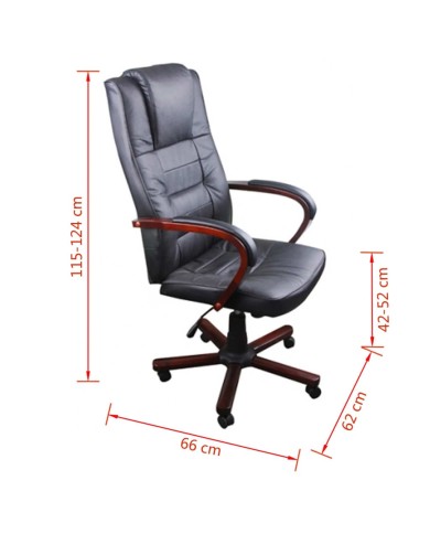 Chaise de bureau de luxe Noir