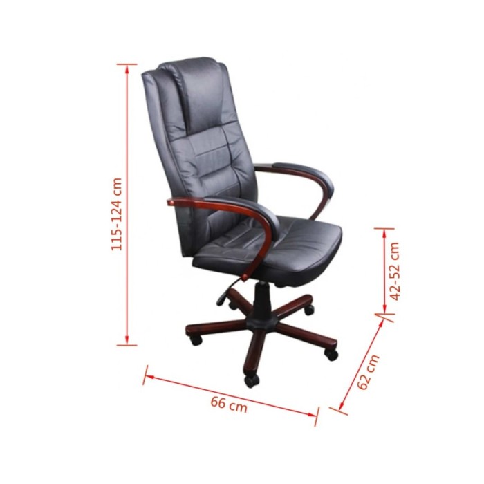 Chaise de bureau de luxe Noir
