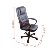 Chaise de bureau de luxe Noir