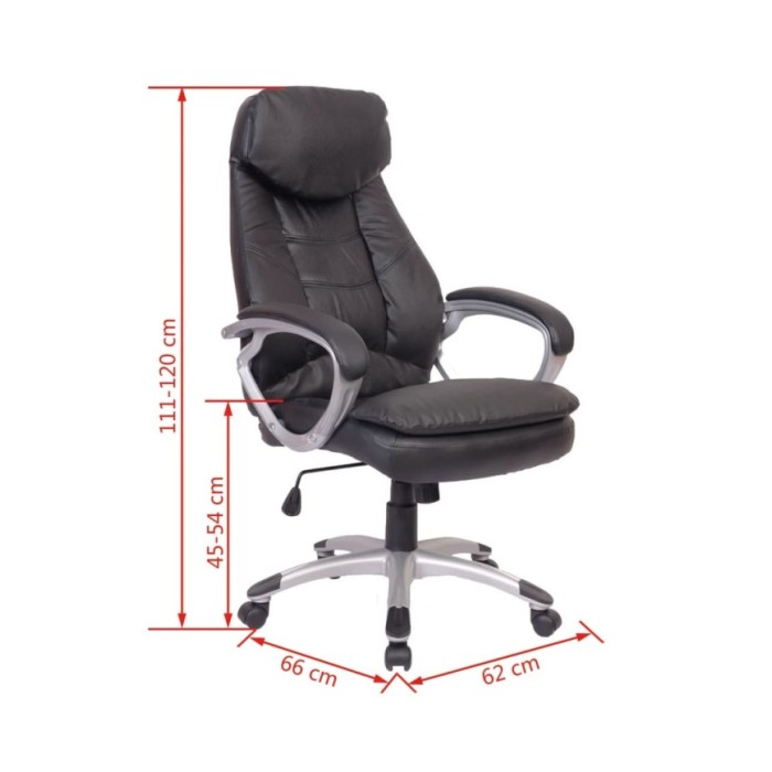 Fauteuil de bureau Cuir Noir