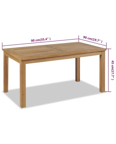 Table basse Teck 90 x 50 x 45 cm 