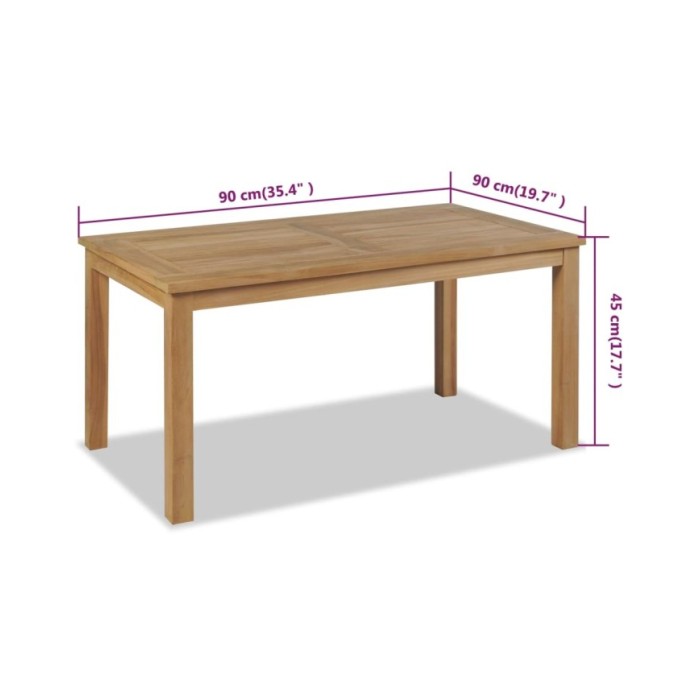 Table basse Teck 90 x 50 x 45 cm 