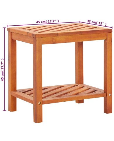 Table d'appoint Bois d'acacia massif 45 x 33 x 45 cm