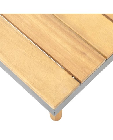 Table basse de jardin 60x60x31,5 cm Bois solide d'acacia