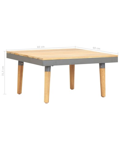 Table basse de jardin 60x60x31,5 cm Bois solide d'acacia