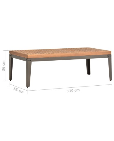 Table basse de jardin 110x55x36 cm Bois solide d'acacia