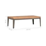 Table basse de jardin 110x55x36 cm Bois solide d'acacia