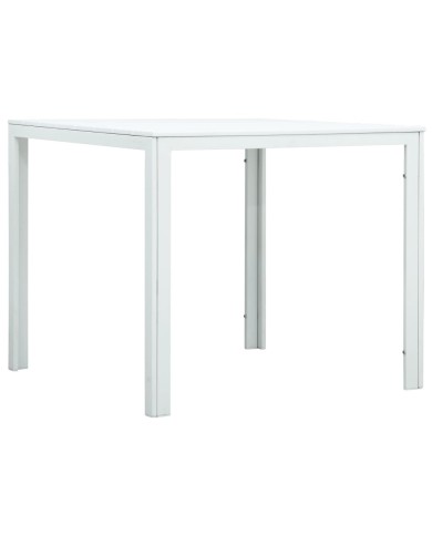 Table basse Blanc 78x78x74 cm PEHD Aspect de bois
