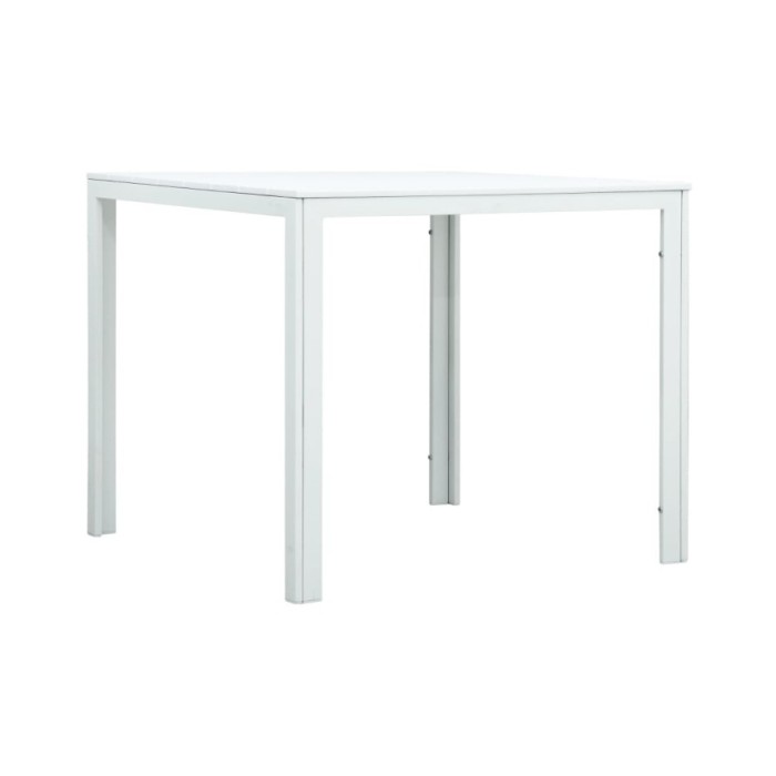 Table basse Blanc 78x78x74 cm PEHD Aspect de bois