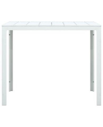 Table basse Blanc 78x78x74 cm PEHD Aspect de bois