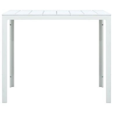 Table basse Blanc 78x78x74 cm PEHD Aspect de bois