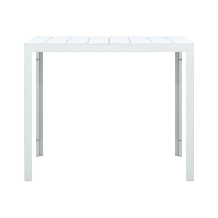 Table basse Blanc 78x78x74 cm PEHD Aspect de bois