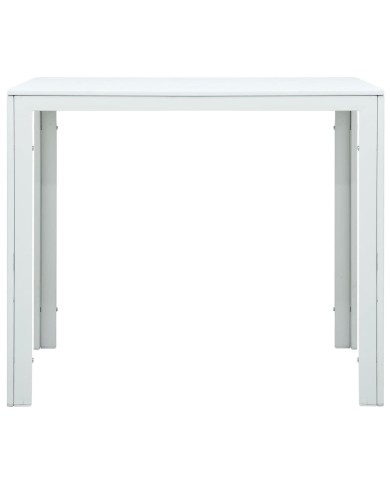 Table basse Blanc 78x78x74 cm PEHD Aspect de bois