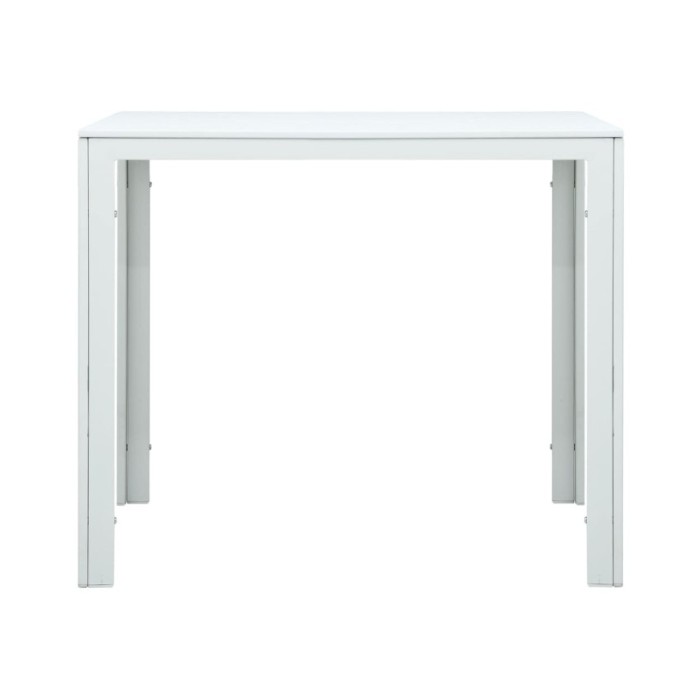 Table basse Blanc 78x78x74 cm PEHD Aspect de bois