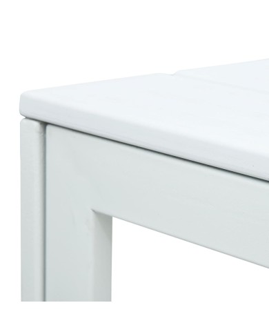 Table basse Blanc 78x78x74 cm PEHD Aspect de bois
