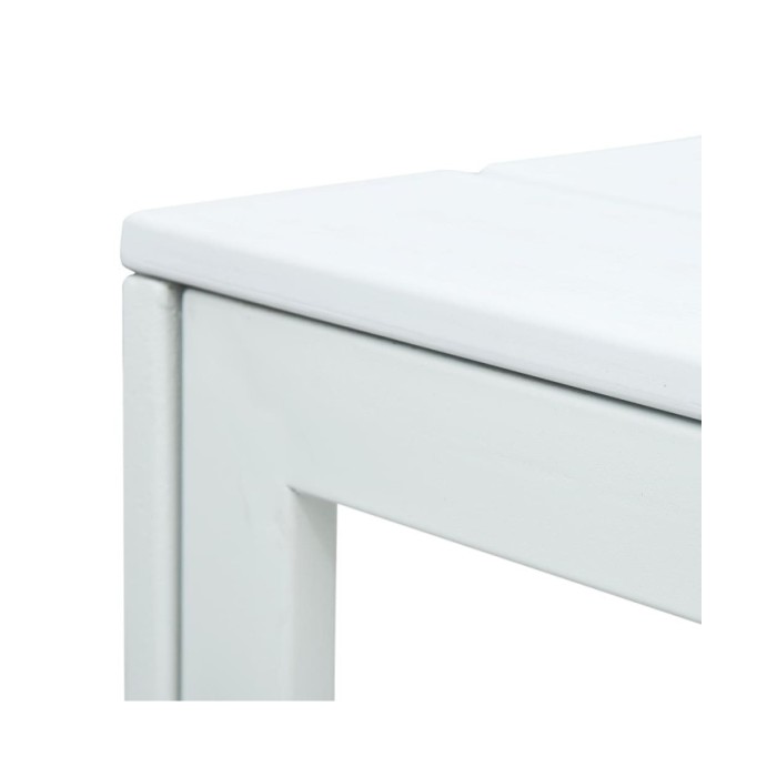 Table basse Blanc 78x78x74 cm PEHD Aspect de bois