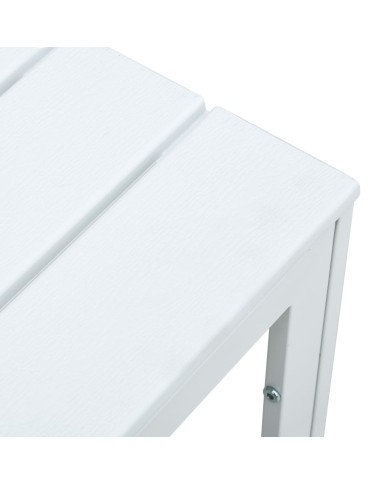 Table basse Blanc 78x78x74 cm PEHD Aspect de bois
