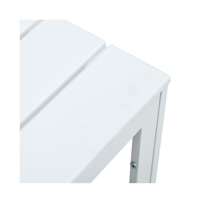 Table basse Blanc 78x78x74 cm PEHD Aspect de bois