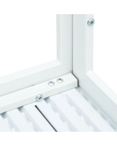 Table basse Blanc 78x78x74 cm PEHD Aspect de bois