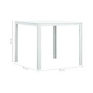 Table basse Blanc 78x78x74 cm PEHD Aspect de bois