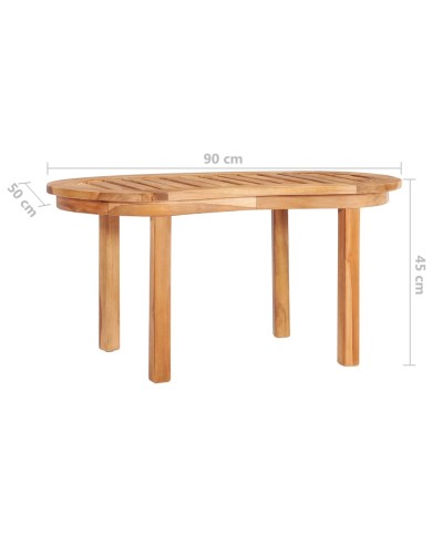 Table basse 90x50x45 cm Bois de teck solide