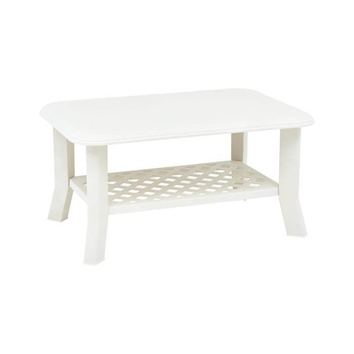 Table basse Blanc 90 x 60 x 46 cm Plastique