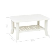 Table basse Blanc 90 x 60 x 46 cm Plastique