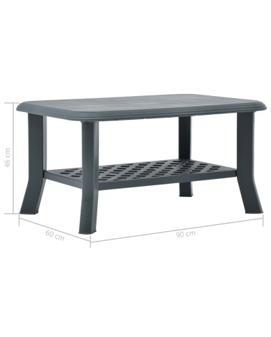 Table basse Vert 90 x 60 x 46 cm Plastique