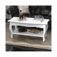 Table basse 2 couches MDF Blanc 