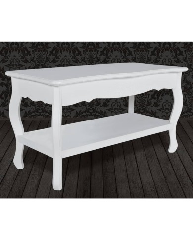 Table basse 2 couches MDF Blanc 