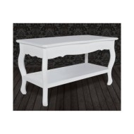 Table basse 2 couches MDF Blanc 