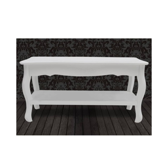 Table basse 2 couches MDF Blanc 