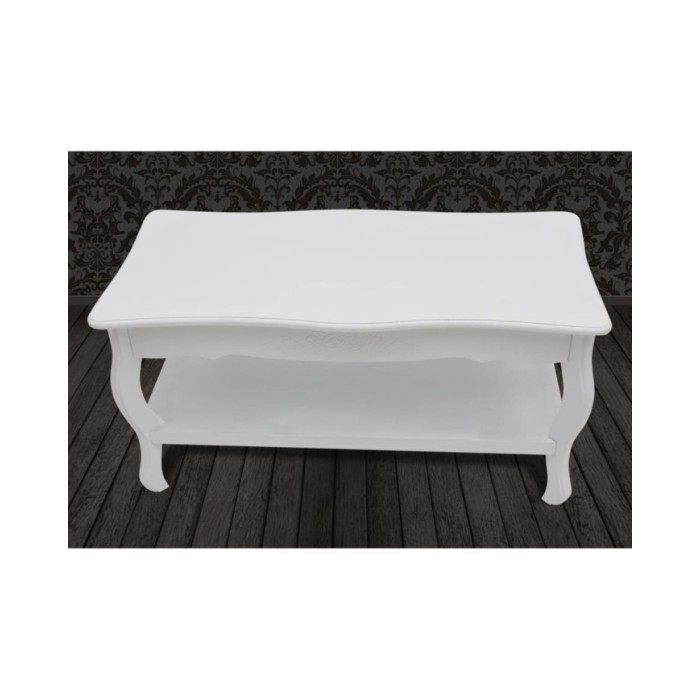 Table basse 2 couches MDF Blanc 