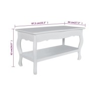 Table basse 2 couches MDF Blanc 