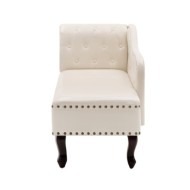 Chaise longue Blanc crème Similicuir