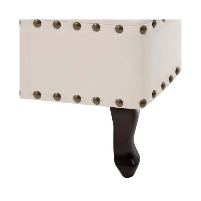 Chaise longue Blanc crème Similicuir