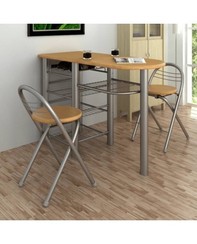 Ensemble de table et de chaises de bar / cuisine Bois 