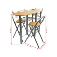 Ensemble de table et de chaises de bar / cuisine Bois 