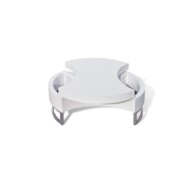 Table basse à forme réglable Haute brillance Blanc 
