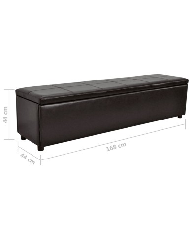 Banc de rangement Marron 168x44x44 cm