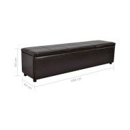 Banc de rangement Marron 168x44x44 cm