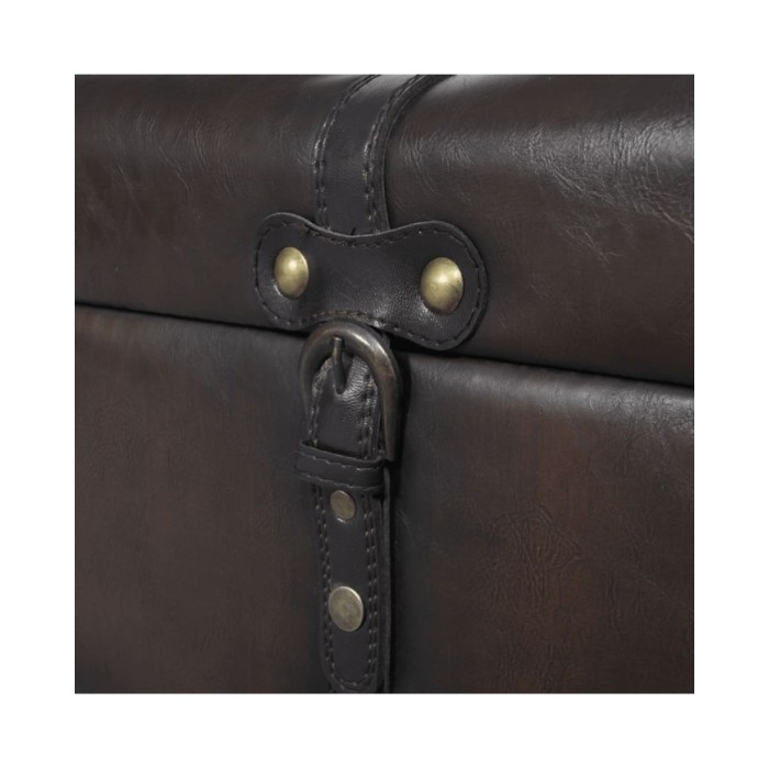 Ensemble de bancs de rangement 3 pcs Marron 