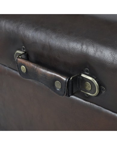 Ensemble de bancs de rangement 3 pcs Marron 