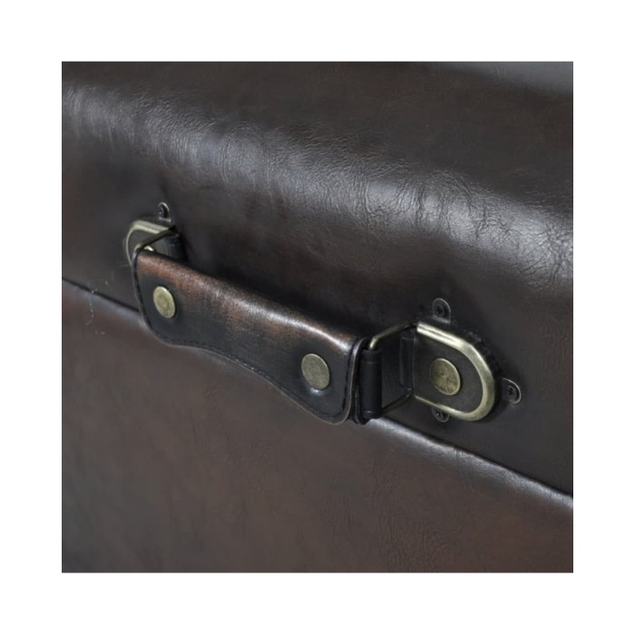 Ensemble de bancs de rangement 3 pcs Marron 
