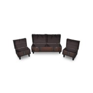 Ensemble de bancs de rangement 3 pcs Marron 
