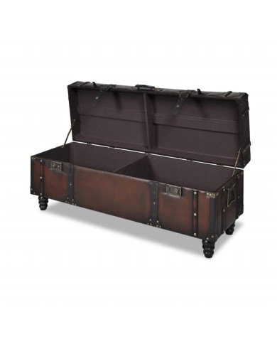 Ensemble de bancs de rangement 3 pcs Marron 