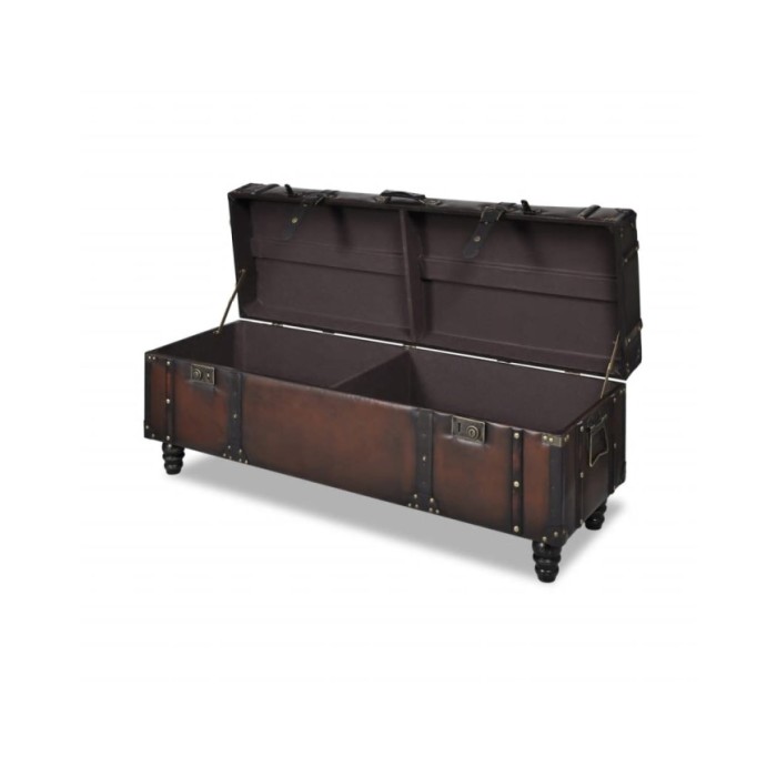 Ensemble de bancs de rangement 3 pcs Marron 