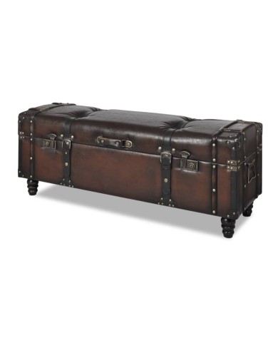 Ensemble de bancs de rangement 3 pcs Marron 